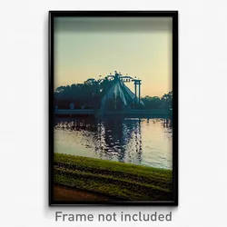 Pixel Art Poster - Monumental Bayou (8 Bit Psychedelic Trippy Video Game Print)
