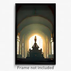 Pixel Art Poster - Great Sanctum (8 Bit Psychedelic Trippy Video Game Print)