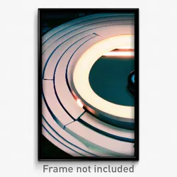Pixel Art Poster - Circular Computer (8 Bit Psychedelic Trippy Video Game Print)