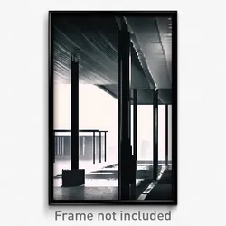 Pixel Art Poster - Colorless Shelter (8 Bit Psychedelic Trippy Video Game Print)