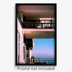 Pixel Art Poster - Pristine Balcony (8 Bit Psychedelic Trippy Video Game Print)