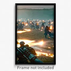 Pixel Art Poster - Immaculate Battlefield (8 Bit Psychedelic Video Game Print)