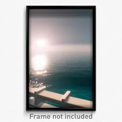 Pixel Art Poster - White Sea (8 Bit Psychedelic Trippy Weird Video Game Print)