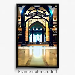 Pixel Art Poster - Coarse Mosque (8 Bit Psychedelic Trippy Video Game Print)