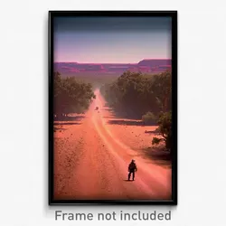 Pixel Art Poster - Lonely Outback (8 Bit Psychedelic Trippy Video Game Print)