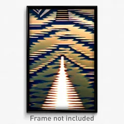 Pixel Art Poster - Zigzag Backwater (8 Bit Psychedelic Trippy Video Game Print)