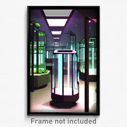 Pixel Art Poster - Clean Terrarium (8 Bit Psychedelic Trippy Video Game Print)