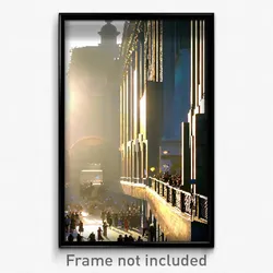 Pixel Art Poster - Bustling Strand (8 Bit Psychedelic Trippy Video Game Print)