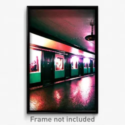 Pixel Art Poster - Underground Amsterdam (8 Bit Psychedelic Video Game Print)
