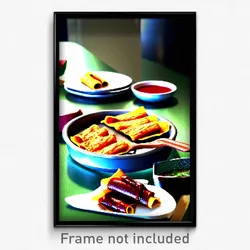 Pixel Art Poster - Shiny Enchiladas (8 Bit Psychedelic Trippy Video Game Print)