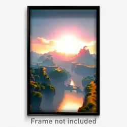 Pixel Art Poster - Buzzing Rift (8 Bit Psychedelic Trippy Video Game Print)
