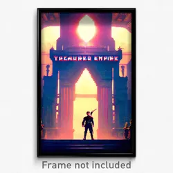 Pixel Art Poster - Treasured Empire (8 Bit Psychedelic Trippy Video Game Print)
