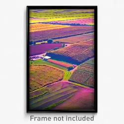 Pixel Art Poster - Nice Fields (8 Bit Psychedelic Trippy Weird Video Game Print)