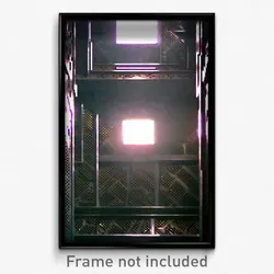 Pixel Art Poster - Steel Tile (8 Bit Psychedelic Trippy Weird Video Game Print)