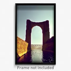 Pixel Art Poster - Memorable Aquaduct (8 Bit Psychedelic Video Game Print)
