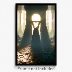 Pixel Art Poster - Fantastic Hollow (8 Bit Psychedelic Trippy Video Game Print)
