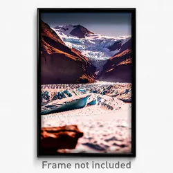 Pixel Art Poster - Rusty Glacier (8 Bit Psychedelic Trippy Video Game Print)