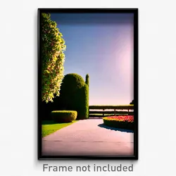 Pixel Art Poster - Simplistic Garden (8 Bit Psychedelic Trippy Video Game Print)