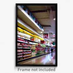Pixel Art Poster - International Grocery Store (8 Bit Video Game Print)