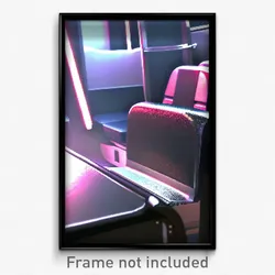Pixel Art Poster - Metallic Seat (8 Bit Psychedelic Trippy Video Game Print)