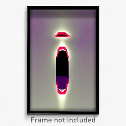 Pixel Art Poster - Vast Mouth (8 Bit Psychedelic Trippy Weird Video Game Print)