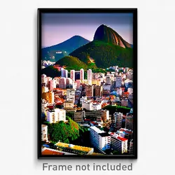 Pixel Art Poster - Tremendous Brazilian City (8 Bit Video Game Print)