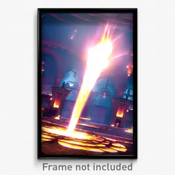 Pixel Art Poster - Enchanting Forgeworks (8 Bit Psychedelic Video Game Print)