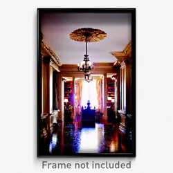 Pixel Art Poster - Antique Mansion (8 Bit Psychedelic Trippy Video Game Print)
