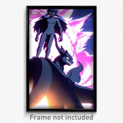 Pixel Art Poster - Anime Like Gargoyle (8 Bit Psychedelic Video Game Print)
