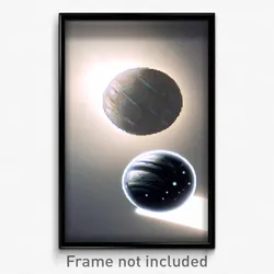 Pixel Art Poster - Silver Jupiter (8 Bit Psychedelic Trippy Video Game Print)