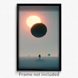 Pixel Art Poster - Round Desolation (8 Bit Psychedelic Trippy Video Game Print)