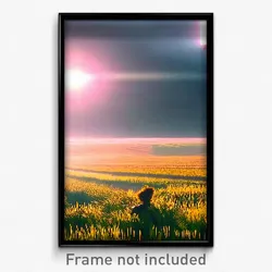 Pixel Art Poster - Noteworthy Fields (8 Bit Psychedelic Trippy Video Game Print)