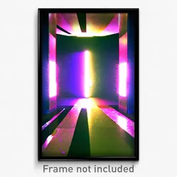 Pixel Art Poster - Flashy Opening (8 Bit Psychedelic Trippy Video Game Print)