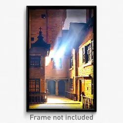 Pixel Art Poster - Noted Almshouse (8 Bit Psychedelic Trippy Video Game Print)