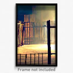 Pixel Art Poster - Large Stockade (8 Bit Psychedelic Trippy Video Game Print)