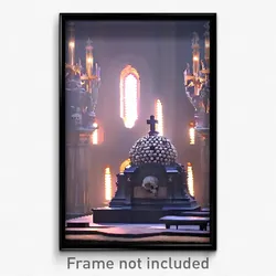 Pixel Art Poster - Noted Ossuary (8 Bit Psychedelic Trippy Video Game Print)