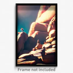 Pixel Art Poster - Conventional Rock (8 Bit Psychedelic Trippy Video Game Print)