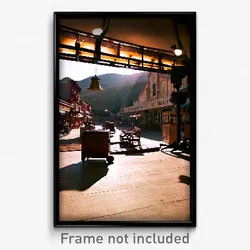 Pixel Art Poster - Antique Gulch (8 Bit Psychedelic Trippy Video Game Print)