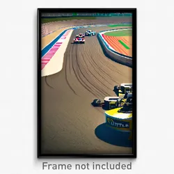 Pixel Art Poster - Little Racetrack (8 Bit Psychedelic Trippy Video Game Print)