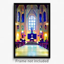 Pixel Art Poster - Gorgeous Chapel (8 Bit Psychedelic Trippy Video Game Print)