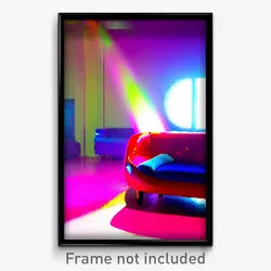 Pixel Art Poster - Vivid Couch (8 Bit Psychedelic Trippy Weird Video Game Print)