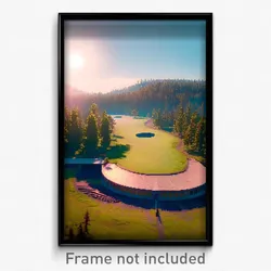 Pixel Art Poster - Oval Wilderness (8 Bit Psychedelic Trippy Video Game Print)