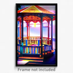 Pixel Art Poster - Novel Pavillion (8 Bit Psychedelic Trippy Video Game Print)