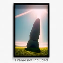 Pixel Art Poster - Upbeat Menhir (8 Bit Psychedelic Trippy Video Game Print)