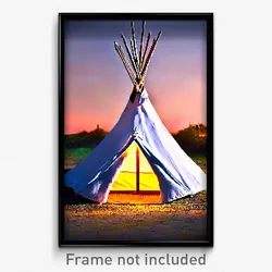Pixel Art Poster - Modest Tepee (8 Bit Psychedelic Trippy Video Game Print)