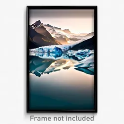 Pixel Art Poster - Reflecting Glacier (8 Bit Psychedelic Video Game Print)