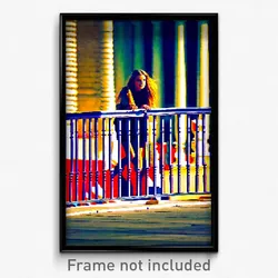 Pixel Art Poster - Buoyant Balustrade (8 Bit Psychedelic Video Game Print)