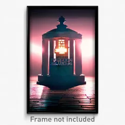 Pixel Art Poster - Prestigious Beacon (8 Bit Psychedelic Video Game Print)