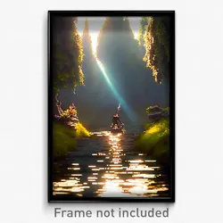 Pixel Art Poster - Hidden Pike (8 Bit Psychedelic Trippy Weird Video Game Print)