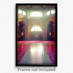 Pixel Art Poster - Stained Ballroom (8 Bit Psychedelic Trippy Video Game Print)